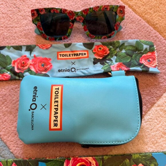 Etnia Barcelona x toilet paper rare flower sunglasses Retro round sunglasses - Picture 4 of 8